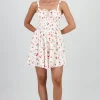 Vestido mini corset estampado cerezas
