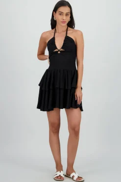 Vestido mini cutout olanes