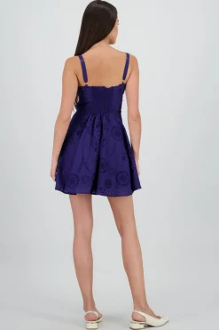 Vestido mini eyelet tirantes