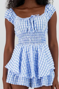 Vestido mini olanes gingham