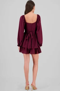 Vestido Mini Olanes Manga Larga