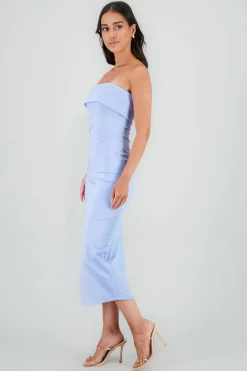 Vestido off shoulder flap