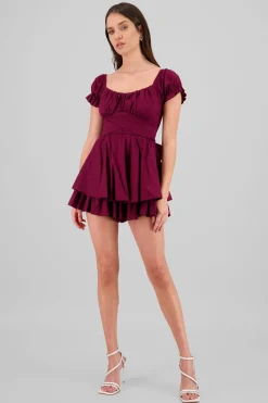 Vestido olanes manga corta