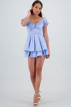 Vestido olanes manga corta