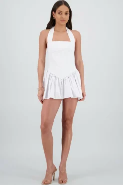 Vestido popelina falda volumen