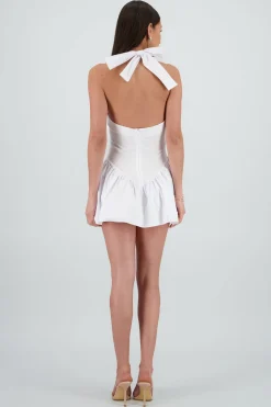 Vestido popelina falda volumen