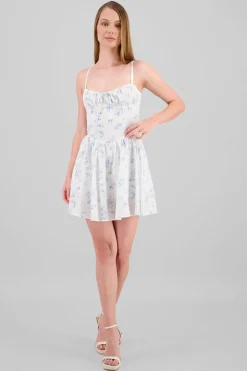 Vestido pritn de flores con textura
