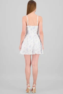 Vestido pritn de flores con textura