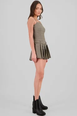 Vestido tableado cuadros