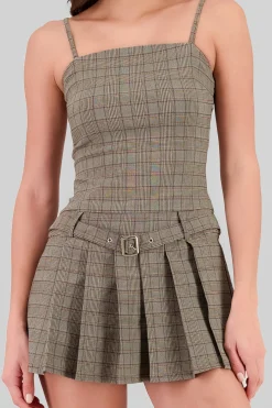 Vestido tableado cuadros