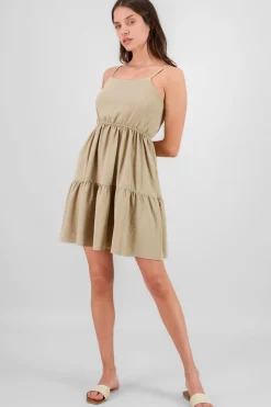 Vestido tirantes mini detalle olanes